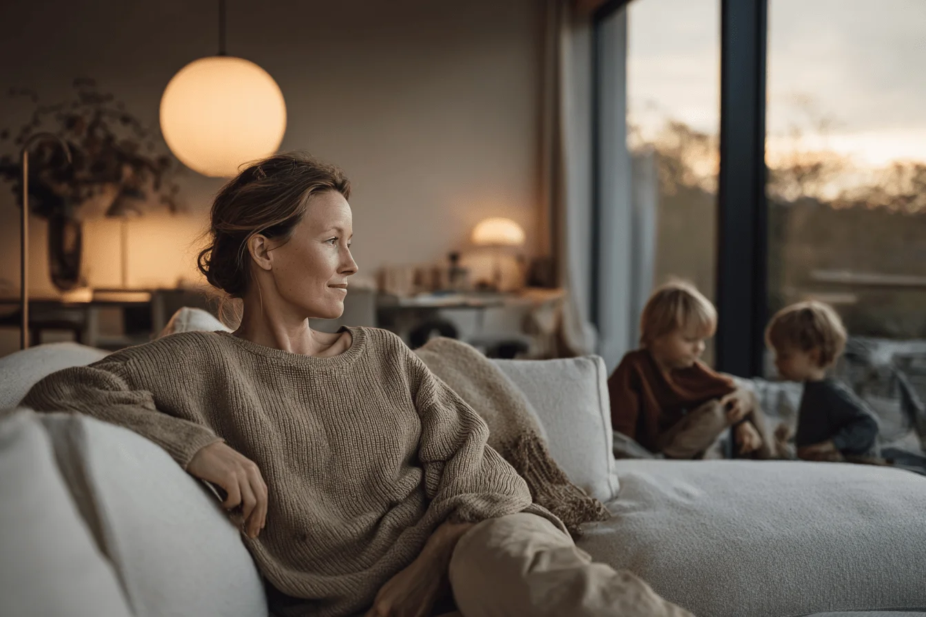 Kvinde i beige